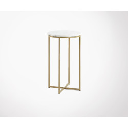 Meuble TV bas design bois et pieds métal TARA - 160cm