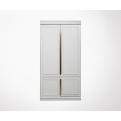 Armoire robuste bois massif finition laiton CLOUD - BePureHome