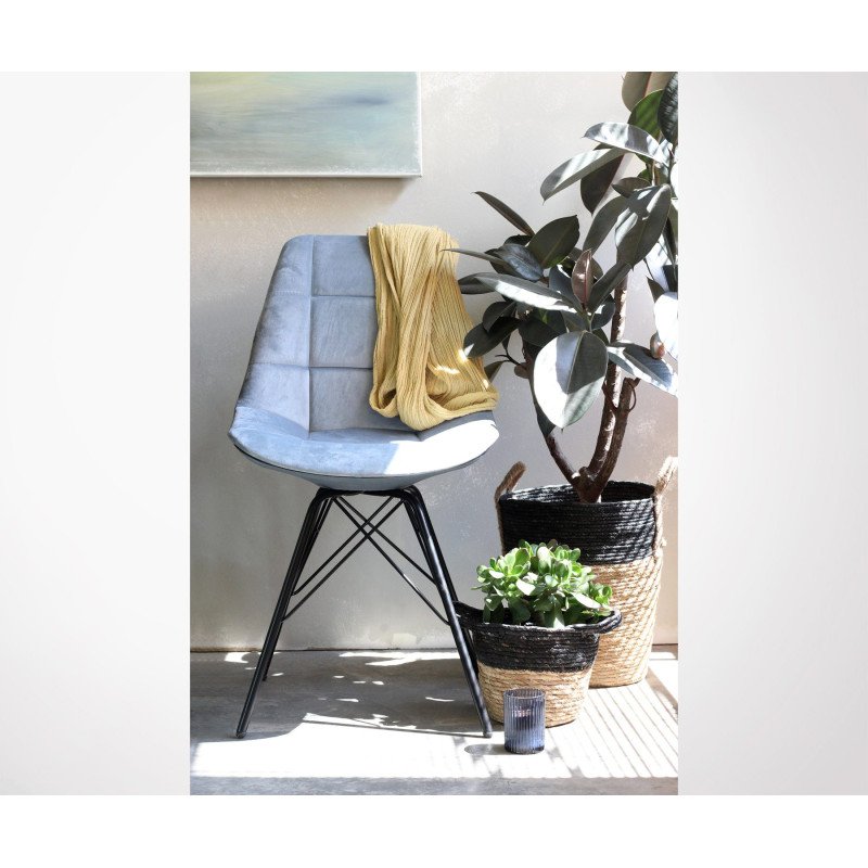 Chaise design velours BORA - Red Cartel
