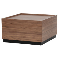 Table basse bois massif forme cube 82x82cm, marque Vtwonen
