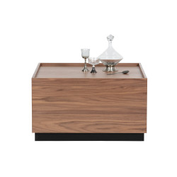 Table basse bois massif forme cube 82x82cm, marque Vtwonen