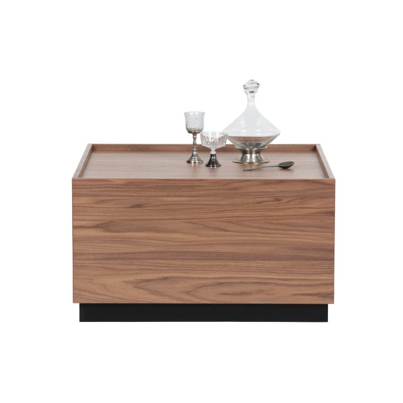Table basse bois massif forme cube 82x82cm, marque Vtwonen