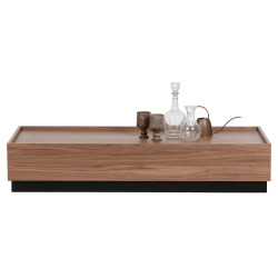 Table basse rectangulaire style moderne bois massif, marque Vtwonen