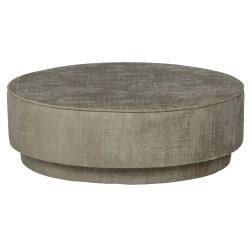 Grand pouf rond style moderne en velours, marque Vtwonen
