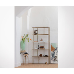 Etagère design style art déco en laiton vieilli, marque Be Pure Home