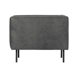 Fauteuil douillet simili cuir style rétro DOHA, marque Vtwonen 