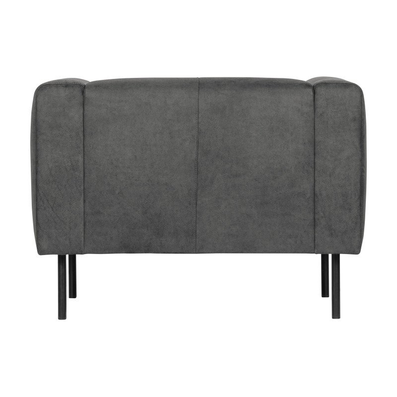 Fauteuil douillet simili cuir style rétro DOHA, marque Vtwonen 
