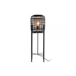 Lampe à poser rotin et métal