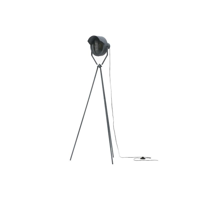 Lampadaire industriel métal gris béton LESTER