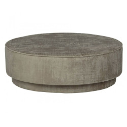 Grand pouf rond style moderne en velours, marque Vtwonen