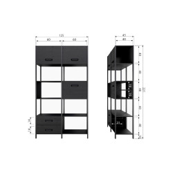 Bibliothèque design bois métal LEGACY