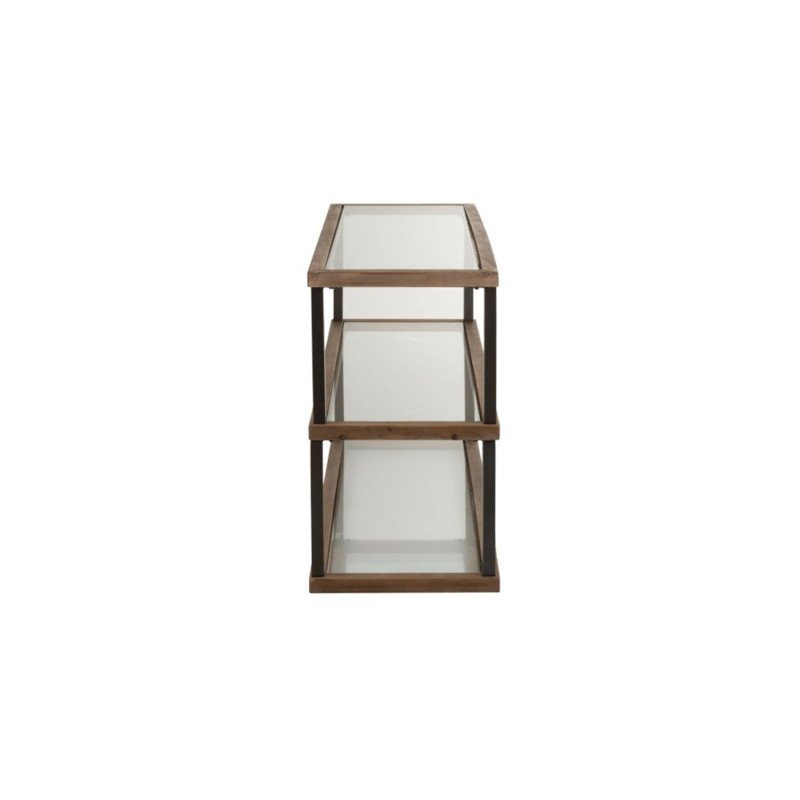 Console d'entrée 3 niveaux verre et bois CRISTEL - J-line
