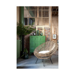 Fauteuil extérieur en rotin naturel BLAIR - J-line