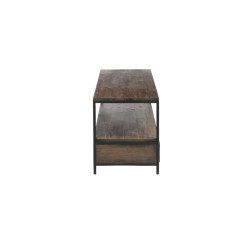 Table basse bois et métal avec tiroirs ALEXIA - J-line