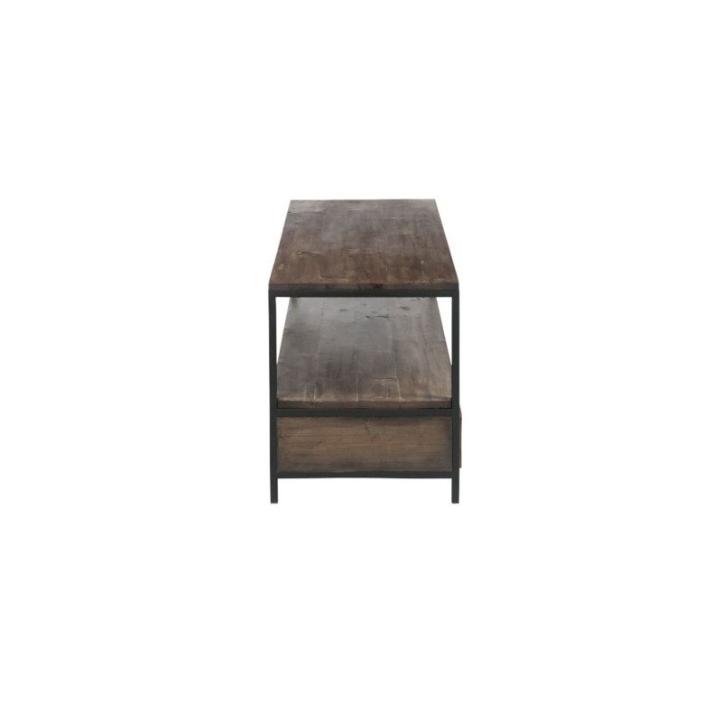 Table basse bois et métal avec tiroirs ALEXIA - J-line