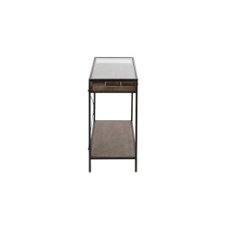 Console avec vitrine bois et métal TALINE - J-line