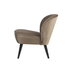 Fauteuil velours style rétro SAMPAIO
