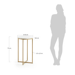 Meuble TV bas design bois et pieds métal TARA - 160cm