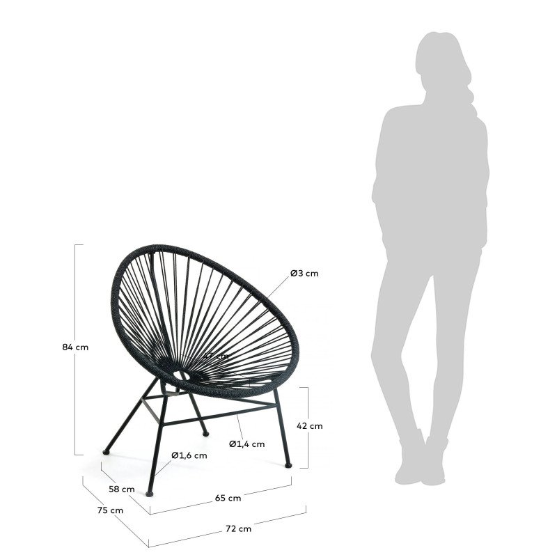 Fauteuil acapulco corde tressée YOUM