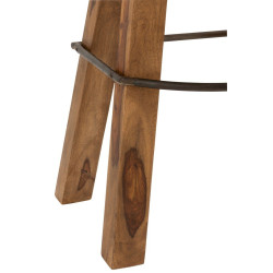 Tabouret de bar rétro en cuir HOPE
