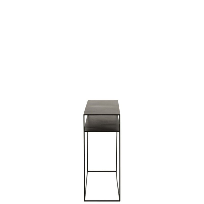 Console d'entrée minimaliste en métal noir RIOLO