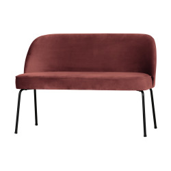 Petit canapé 2 places style moderne velours SALVA, BePureHome