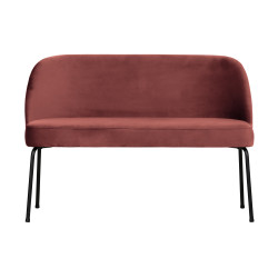 Petit canapé 2 places style moderne velours SALVA, BePureHome
