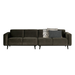 Canapé velours 4 places design retro STATEMENT