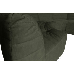 Petit canapé arrondi section angle en velours BAGGY