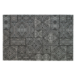 Tapis ethnique noir et blanc ZAKAR