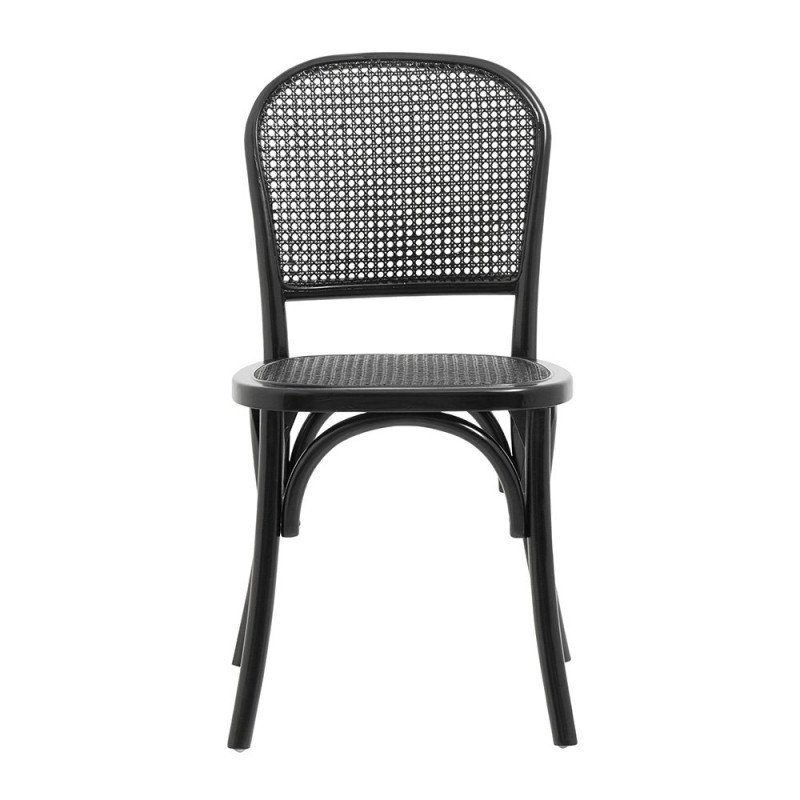 Lot de 2 chaises style bistrot en cannage MEDINA