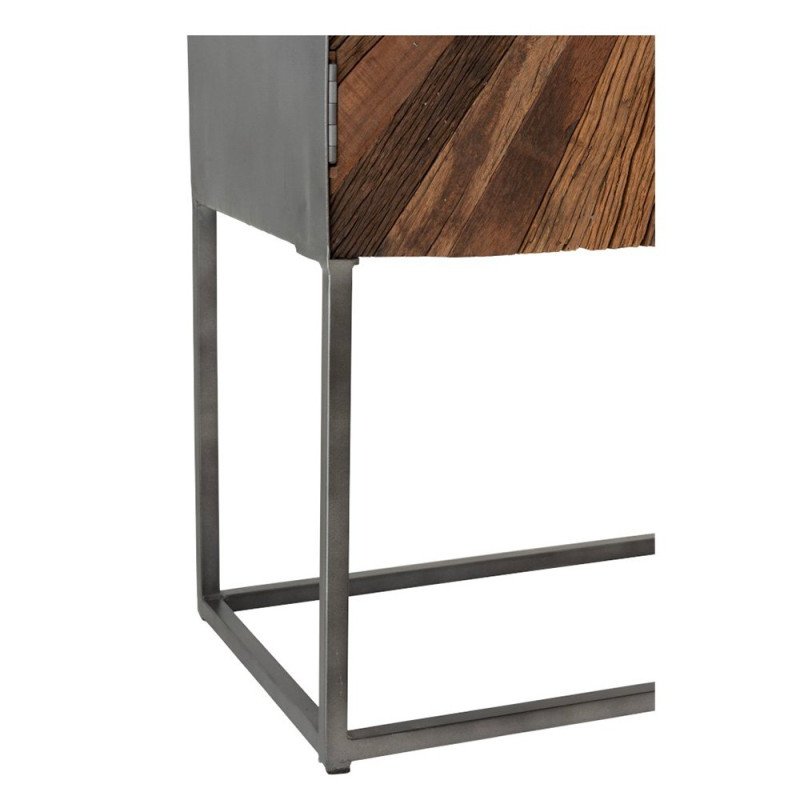 Buffet haut 2 portes en bois pieds métal NIKINE 