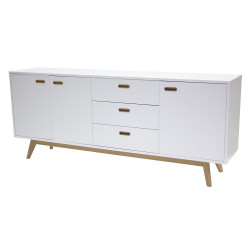 Grand buffet bas 3 portes 3 tiroirs en bois CAZO