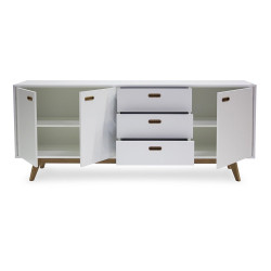Grand buffet bas 3 portes 3 tiroirs en bois CAZO