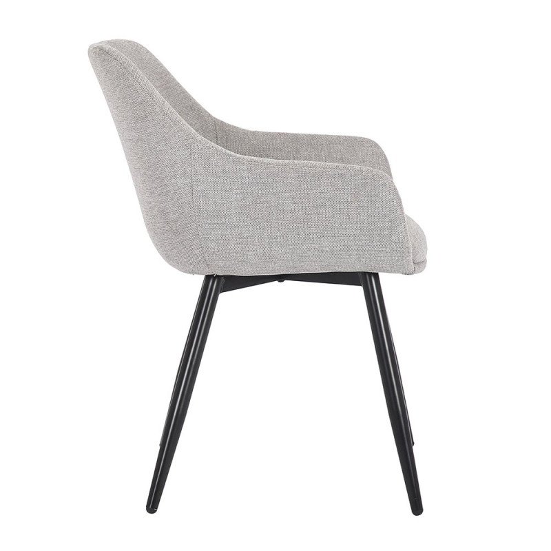 Lot de 2 chaises style rétro avec accoudoirs MOMAZ