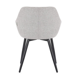 Lot de 2 chaises style rétro avec accoudoirs MOMAZ