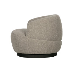 Fauteuil pivotant arrondi en tissu WOOL