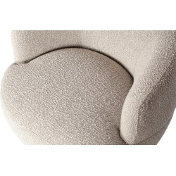 Fauteuil pivotant arrondi en tissu WOOL