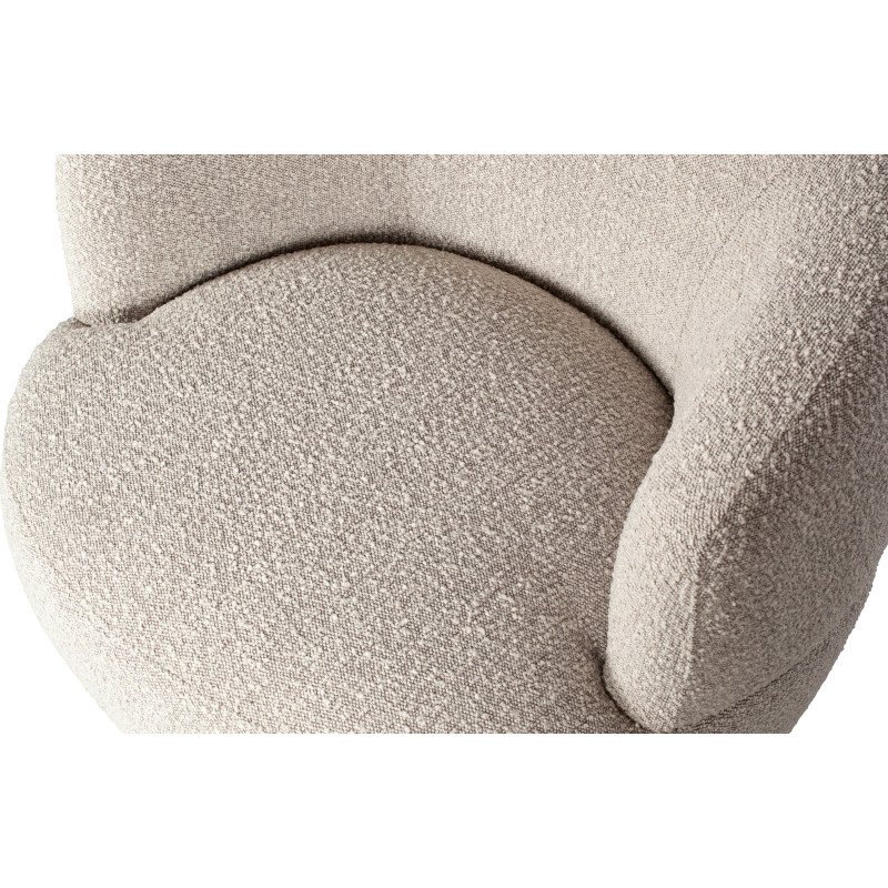 Fauteuil pivotant arrondi en tissu WOOL