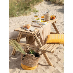 Table type pic nic 134cm en bambou SANTIAGO