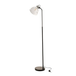 Lampadaire minimaliste en métal noir LUMAE
