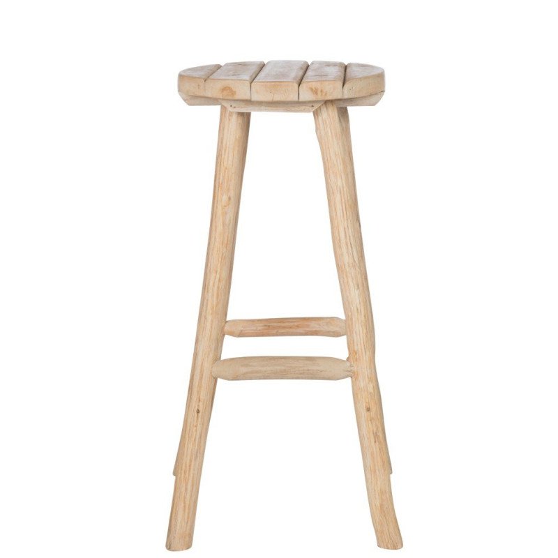 Tabouret bar ethnique 80cm chêne naturel OAKY