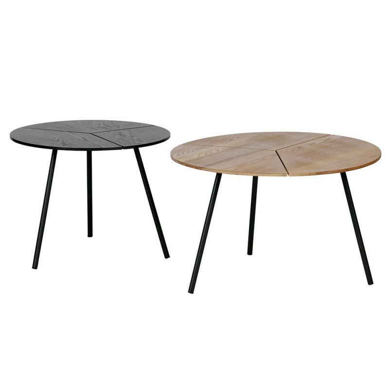 Petite table basse chêne et métal 38x48cm RODI