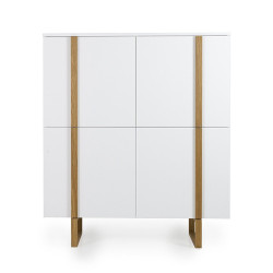 Buffet haut 4 portes en bois MADIA