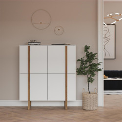 Buffet haut 4 portes en bois MADIA