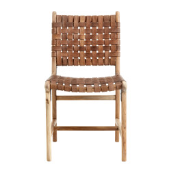 Lot de 2 chaises vintage en cuir APENAS