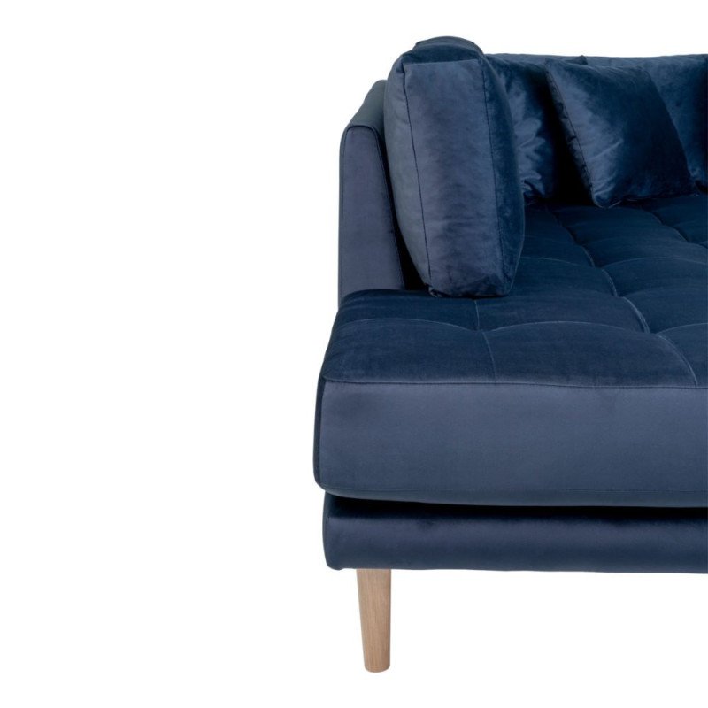 Canapé d'angle gauche velours XXL-MILIME
