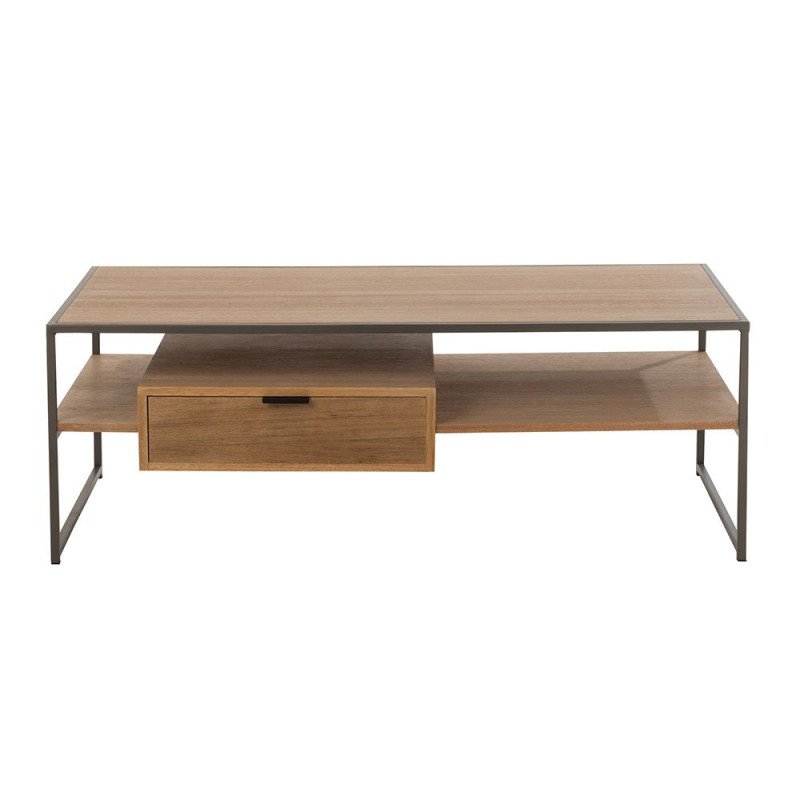 Table basse design en bois avec tiroir ZATI