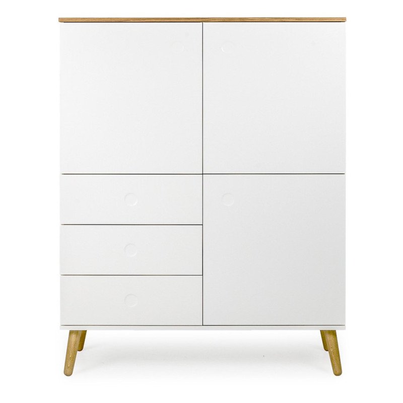 Buffet haut 3 portes 3 tiroirs style scandinave ZINO