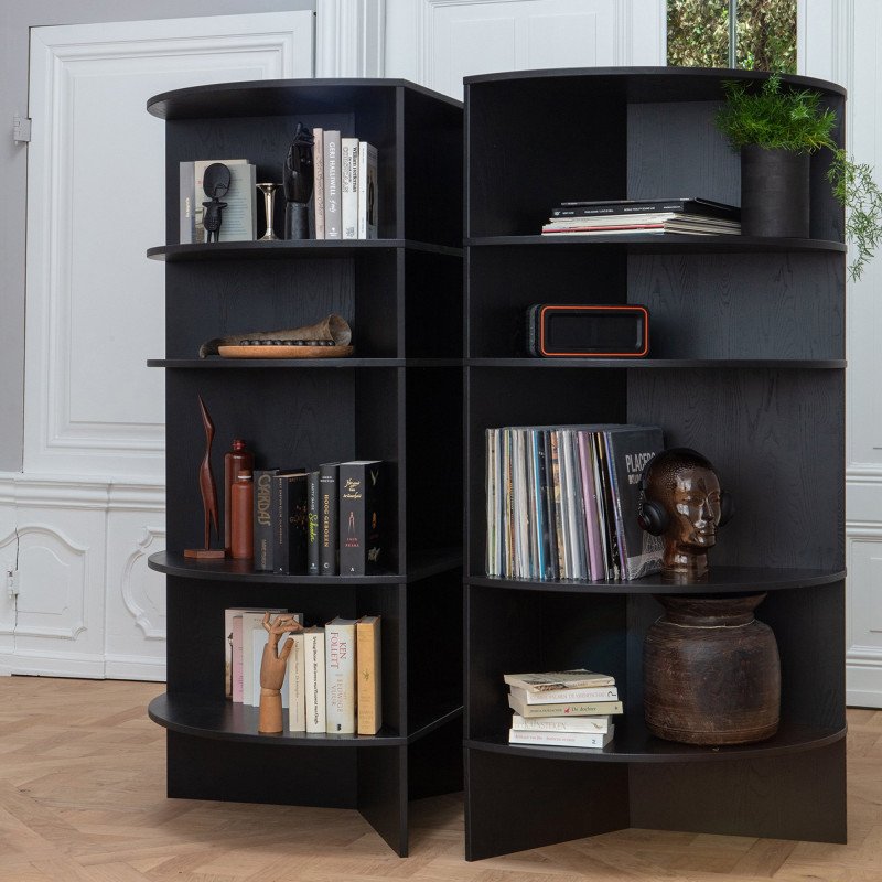 Bibliothèque design pour coin MAXELL - Woood